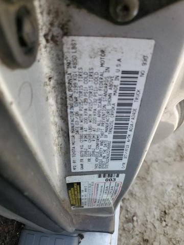 5TETX22N16Z238882 - 2006 TOYOTA TACOMA ACCESS CAB Серебристый фото 12