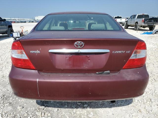 4T1BE32K44U322208 - 2004 TOYOTA CAMRY LE RED photo 6