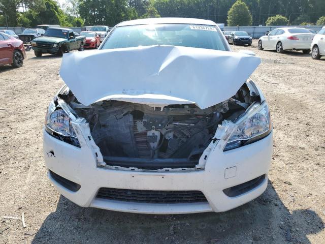 3N1AB7AP1EY323198 - 2014 NISSAN SENTRA S WHITE photo 5