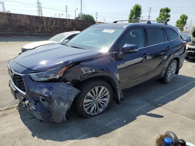 5TDFZRBH9MS149890 - 2021 TOYOTA HIGHLANDER PLATINUM BLUE photo 1