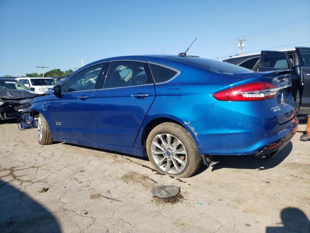 3FA6P0SU6HR409868 - 2017 FORD FUSION TITANIUM PHEV BLUE photo 2