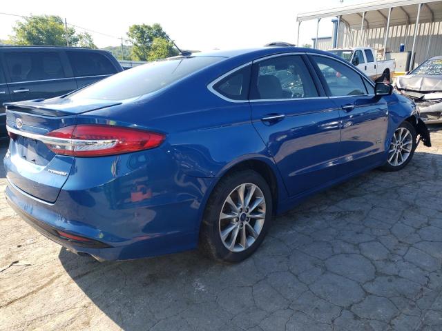 3FA6P0SU6HR409868 - 2017 FORD FUSION TITANIUM PHEV BLUE photo 3