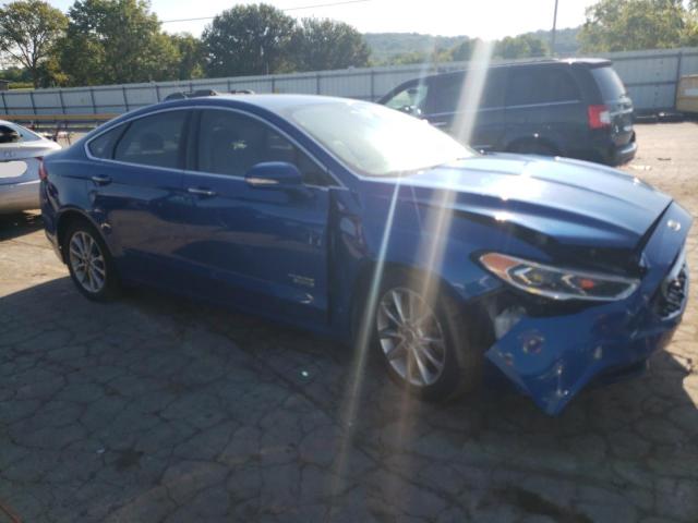 3FA6P0SU6HR409868 - 2017 FORD FUSION TITANIUM PHEV BLUE photo 4