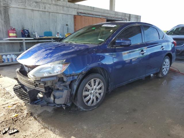 3N1AB7AP8HY250061 - 2017 NISSAN SENTRA S BLUE photo 1