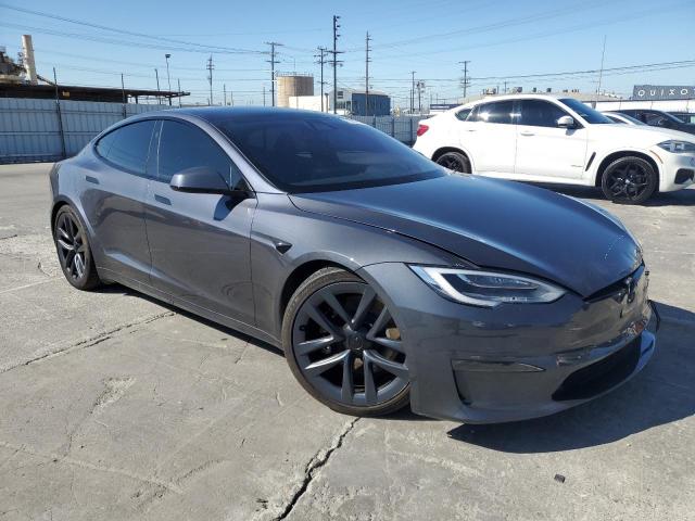 5YJSA1E60MF447153 - 2021 TESLA MODEL S ნაცრისფერი ფოტო 4