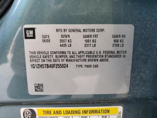 1G1ZH57B49F255824 - 2009 CHEVROLET MALIBU 1LT 青色 照片 12