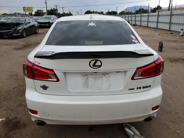 JTHCE5C23C5002551 - 2012 LEXUS IS 350 WHITE photo 6