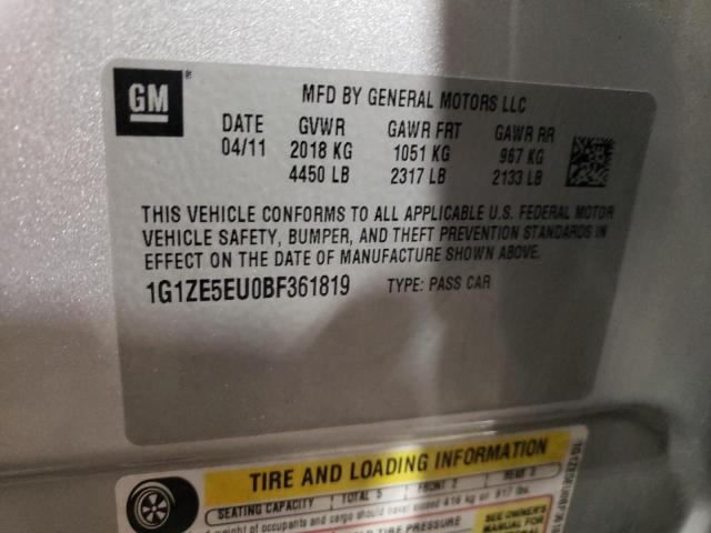 1G1ZE5EU0BF361819 - 2011 CHEVROLET MALIBU LTZ Gümüş foto 12