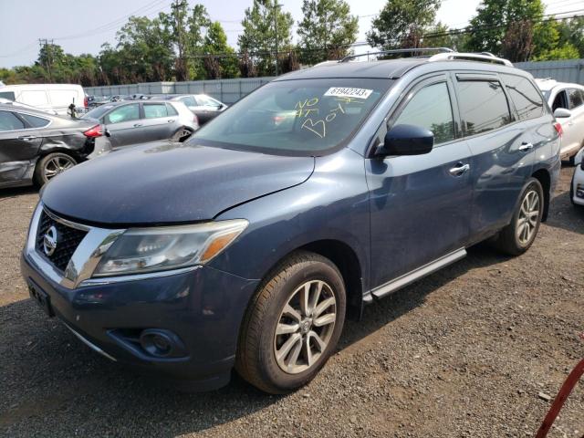 5N1AR2MMXEC692563 - 2014 NISSAN PATHFINDER S BLUE photo 1