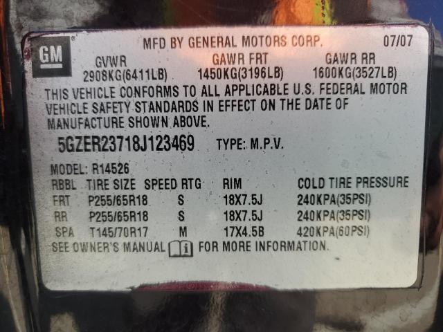 5GZER23718J123469 - 2008 SATURN OUTLOOK XR BURGUNDY photo 13