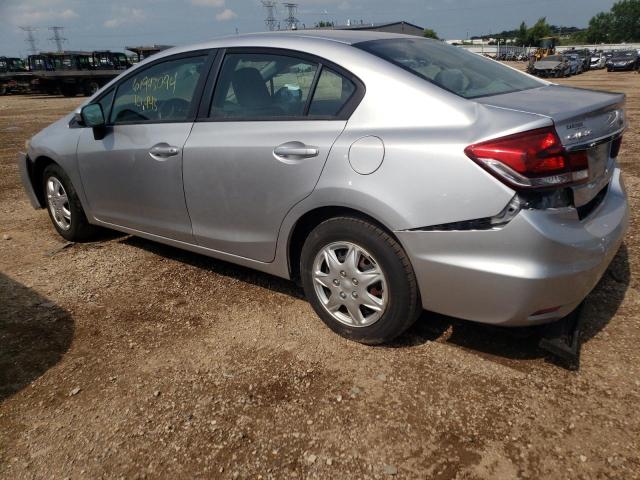 19XFB2F51EE006987 - 2014 HONDA CIVIC LX SILVER photo 2