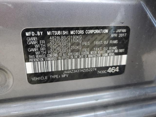 JA4AZ3A31HZ052274 - 2017 MITSUBISHI OUTLANDER SE SILVER photo 12