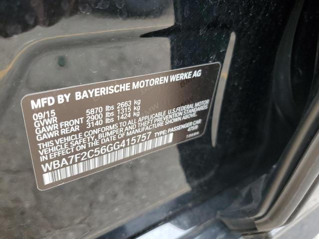 WBA7F2C56GG415757 - 2016 BMW 7 SERIES XI BLACK photo 13