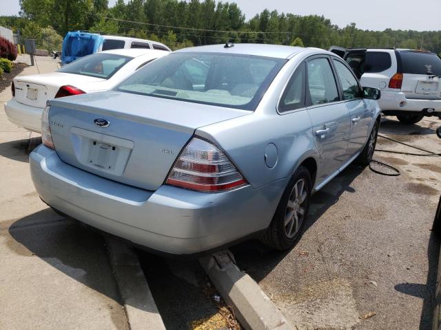 1FAHP24W28G159328 - 2008 FORD TAURUS SEL BLUE photo 3