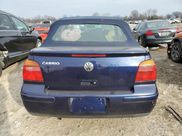 3VWDC21V62M808476 - 2002 VOLKSWAGEN CABRIO GLX 蓝色 照片 6