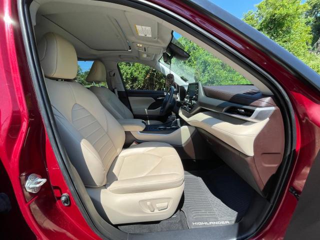 5TDHZRAH6MS522006 - 2021 TOYOTA HIGHLANDER XLE MAROON photo 5