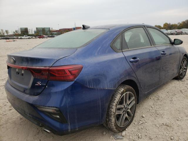 3KPF34AD1KE068554 - 2019 KIA FORTE GT LINE BLUE photo 4