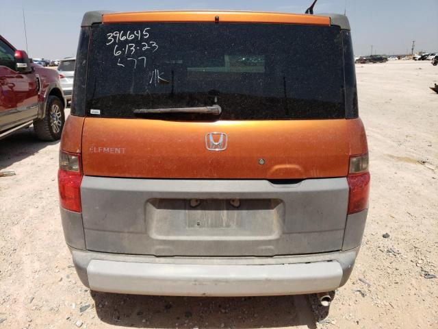 5J6YH28534L028610 - 2004 HONDA ELEMENT EX ORANGE photo 6