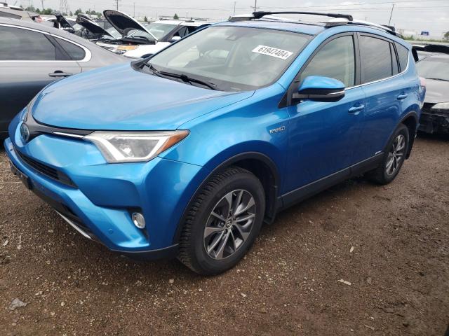 JTMRJREVXGD047536 - 2016 TOYOTA RAV4 HV XLE BLUE photo 1