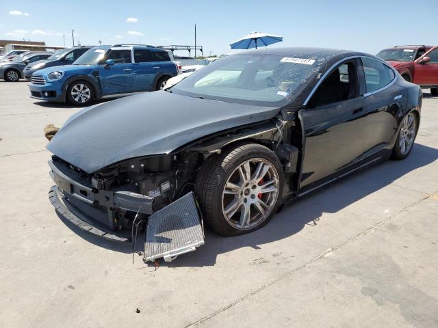 5YJSA1E42MF417568 - 2021 TESLA MODEL S Սև լուսանկար 1