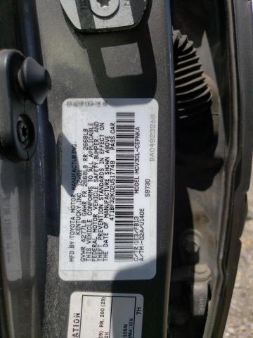 4T1BF32K02U517748 - 2002 TOYOTA CAMRY LE GRAY photo 12