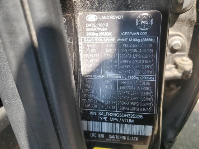 SALFR2BG5DH325328 - 2013 LAND ROVER LR2 HSE BLACK photo 14