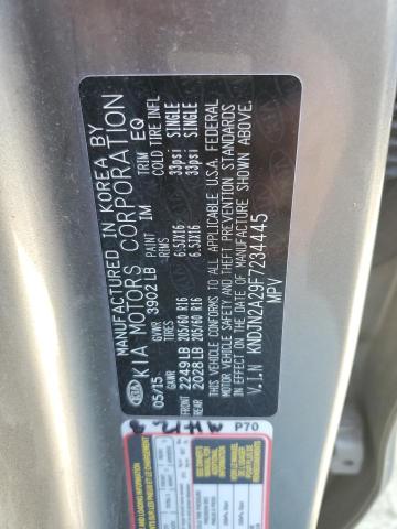 KNDJN2A29F7234445 - 2015 KIA SOUL GRAY photo 12