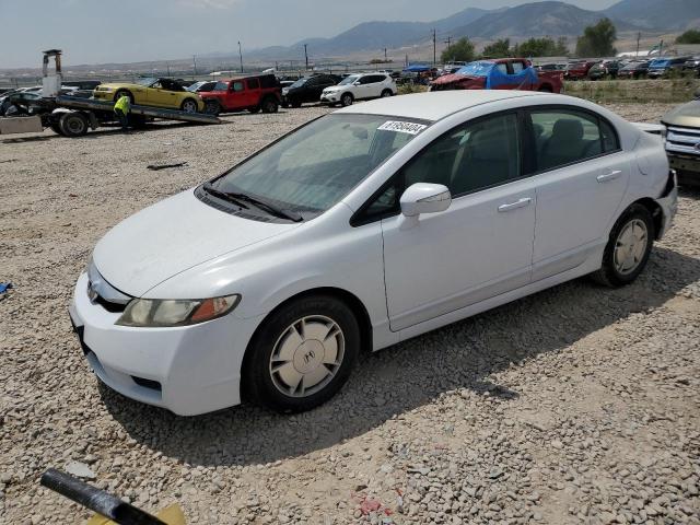 JHMFA36239S005453 - 2009 HONDA CIVIC HYBRID WHITE photo 1