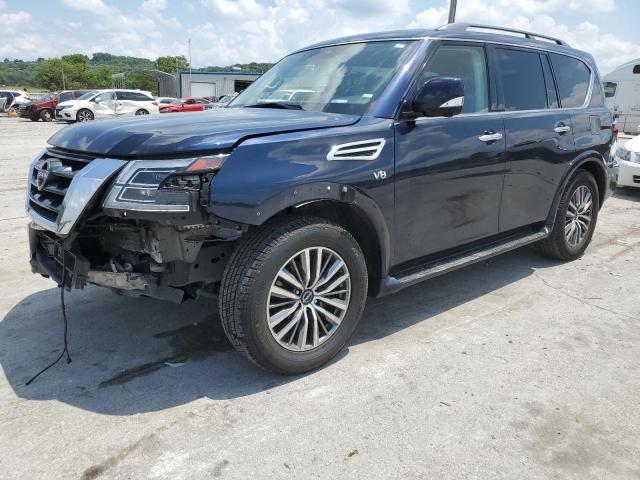 JN8AY2BB9M9790458 - 2021 NISSAN ARMADA SL BLUE photo 1