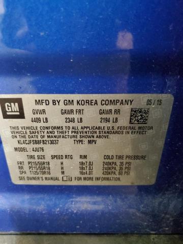 KL4CJFSB8FB213037 - 2015 BUICK ENCORE CONVENIENCE 蓝色 照片 13
