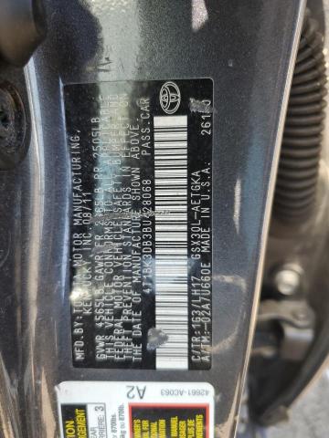 4T1BK3DB3BU428068 - 2011 TOYOTA AVALON BASE GRAY photo 12