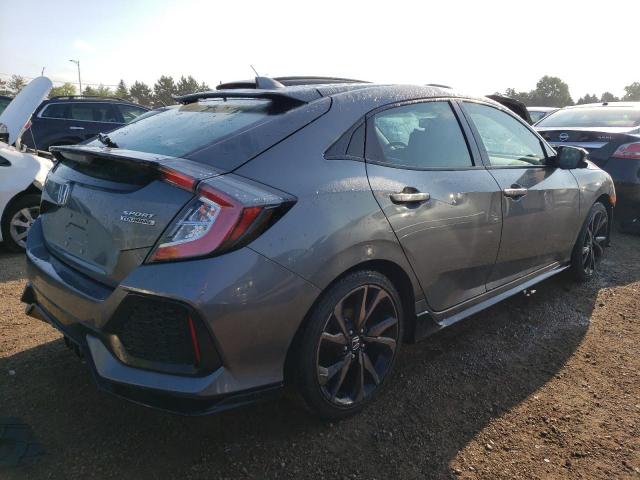 SHHFK7H98KU217170 - 2019 HONDA CIVIC SPORT TOURING GRAY photo 3
