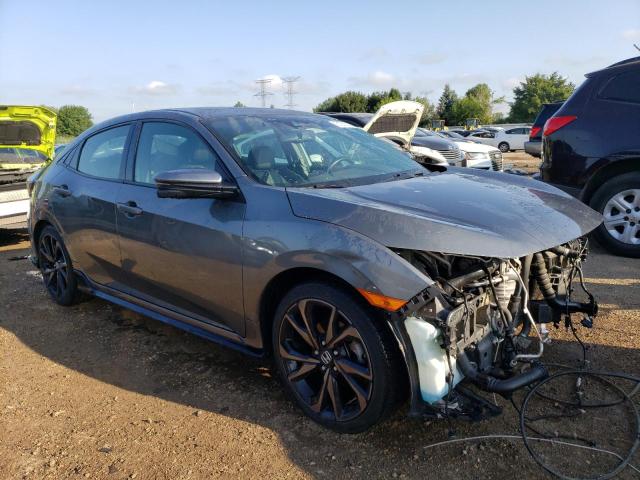 SHHFK7H98KU217170 - 2019 HONDA CIVIC SPORT TOURING GRAY photo 4