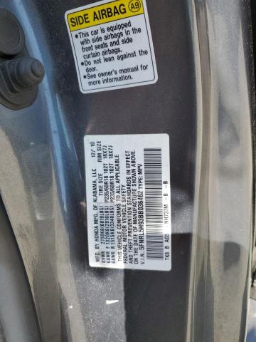 5FNRL5H93BB036462 - 2011 HONDA ODYSSEY TOURING SILVER photo 13
