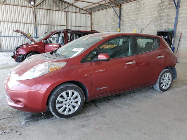 1N4AZ0CP8FC322045 - 2015 NISSAN LEAF S BURGUNDY photo 1