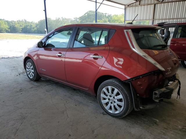 1N4AZ0CP8FC322045 - 2015 NISSAN LEAF S BURGUNDY photo 2