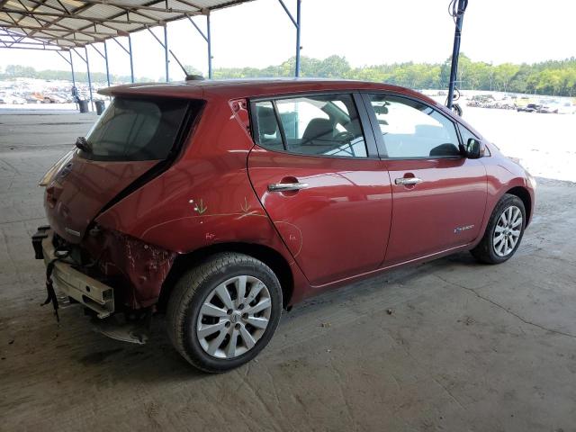 1N4AZ0CP8FC322045 - 2015 NISSAN LEAF S BURGUNDY photo 3