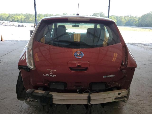 1N4AZ0CP8FC322045 - 2015 NISSAN LEAF S BURGUNDY photo 6