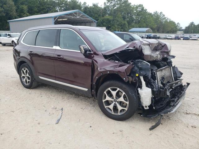 5XYP34HC9LG003344 - 2020 KIA TELLURIDE EX BURGUNDY photo 4