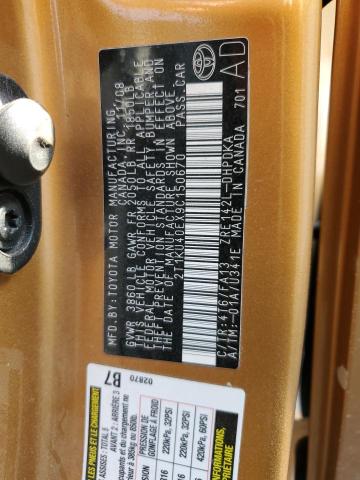 2T1KU40EX9C150670 - 2009 TOYOTA MATRIX ORANGE photo 12