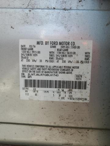 2LMTJ6LR7GBL61743 - 2016 LINCOLN MKX RESERVE 白色 照片 13