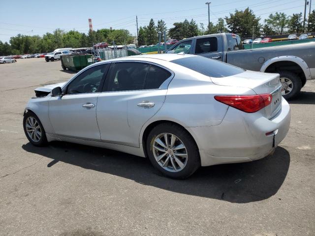 JN1BV7ARXEM701471 - 2014 INFINITI Q50 BASE SILVER photo 2