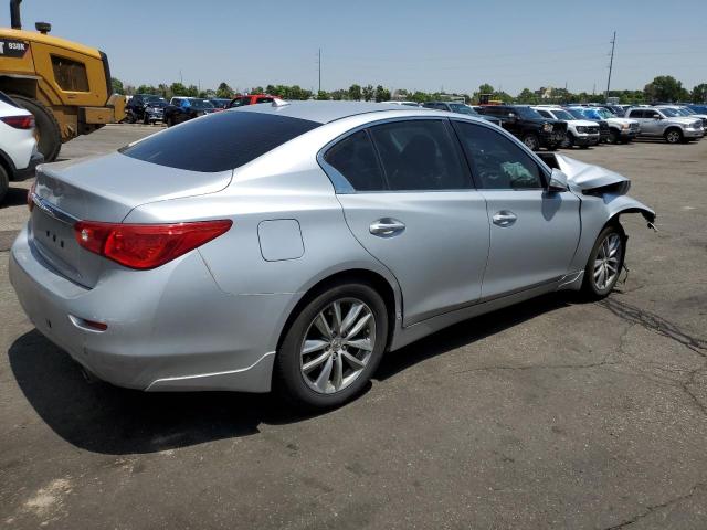 JN1BV7ARXEM701471 - 2014 INFINITI Q50 BASE SILVER photo 3
