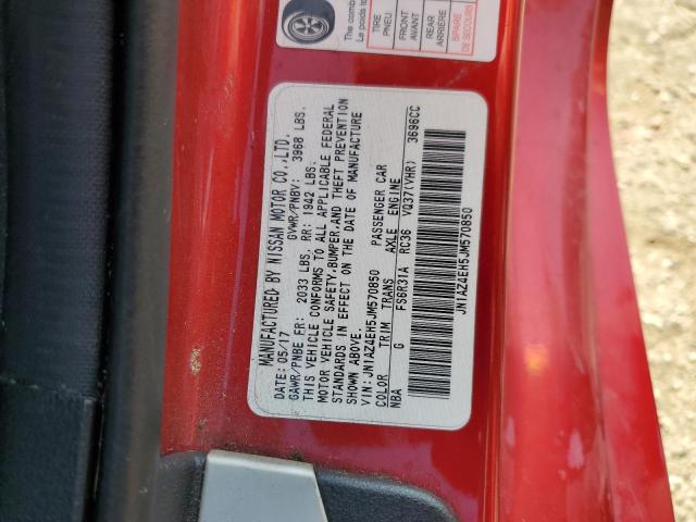 JN1AZ4EH5JM570850 - 2018 NISSAN 370Z BASE RED photo 12