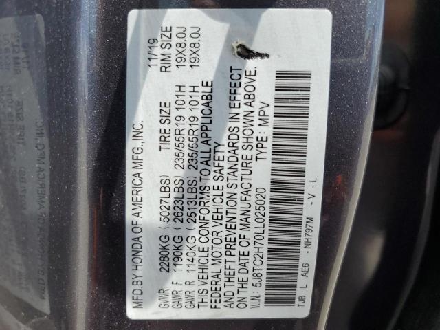 5J8TC2H70LL025020 - 2020 ACURA RDX ADVANCE GRAY photo 14