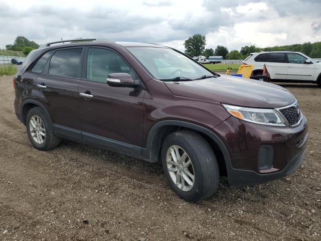 5XYKT4A72FG649398 - 2015 KIA SORENTO LX BURGUNDY photo 4