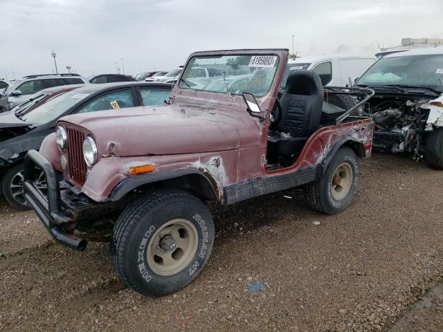 J0M83AC012960 - 1980 JEEP WRANGLER BURGUNDY photo 1