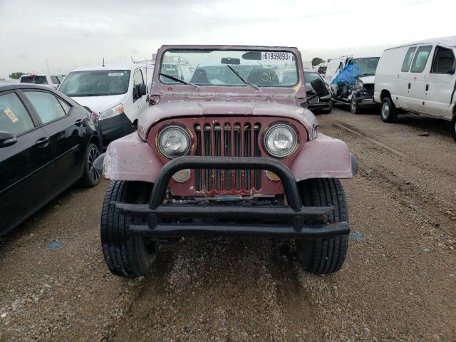 J0M83AC012960 - 1980 JEEP WRANGLER BURGUNDY photo 5