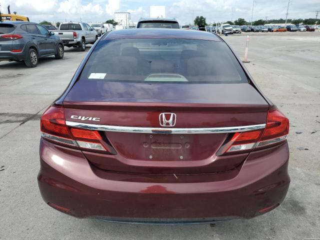 19XFB2F59FE001604 - 2015 HONDA CIVIC LX MAROON photo 6