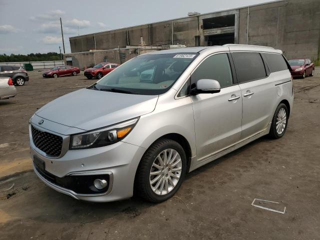 KNDME5C11G6155717 - 2016 KIA SEDONA SXL SILVER photo 1